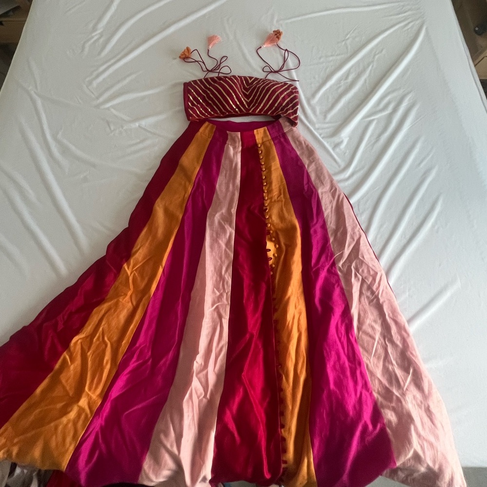 Gorgeous Lehenga L XL pink red orange